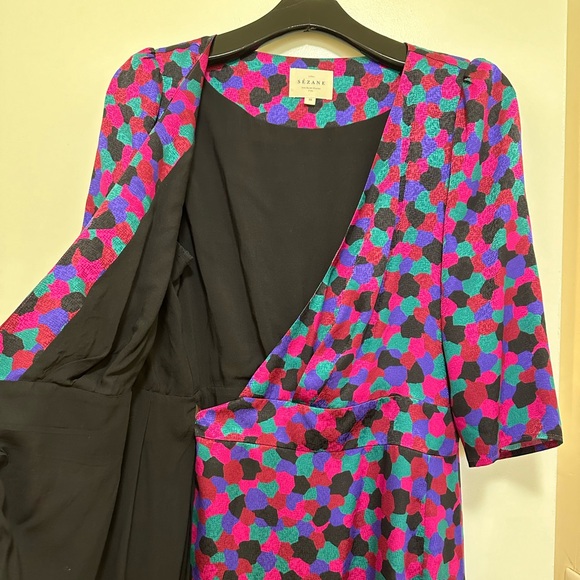 Silk Sezane Wrap Dress, size 36 - Picture 2 of 6
